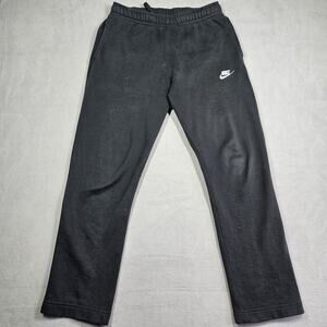 Nike Sweatpants Mens Small Fleece Cotton Lounge Comfy Cozy Black Worn Distressed